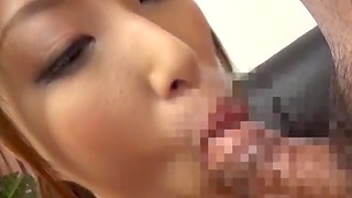 Beautiful Japanese amateur drops on her knees to feel sorry him hard